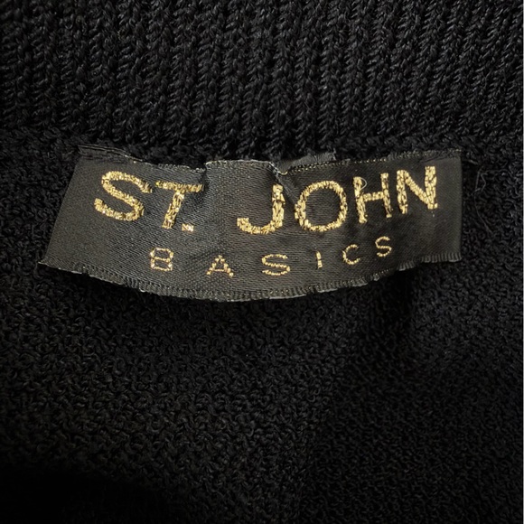 St. John Basics Black Santana Knit Pencil Skirt Size 2 - Picture 5 of 6